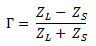 relationship of TDR reflection coefficient to impedance